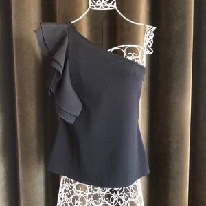 Banana Republic one shoulder ruffle top